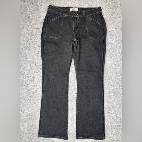 Levi's Jeans Womens 12 Vintage Boot Cut Classic Black Stretch Party Night Out - Picture 1 of 5